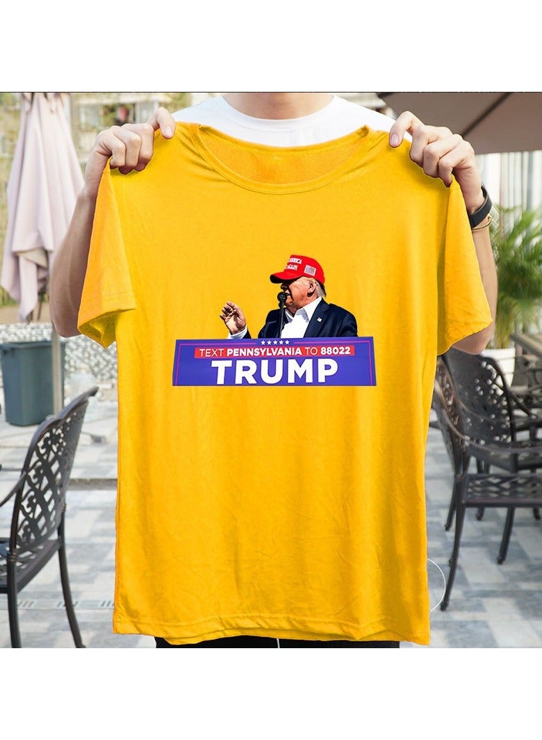 KUYING New Trump Print Short Sleeved Shirt