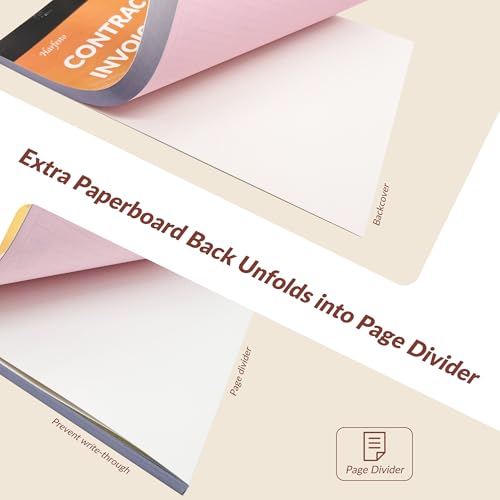 Harfesto Large Contractor Invoice Book, Invoice Receipt Book for Small Business, 3 Part Carbonless Work Order Estimate Forms, 8x11 in, 200 Sets (4 Books) - Image 5