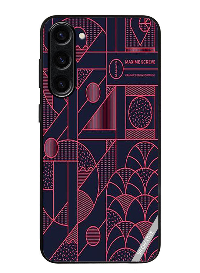 VR CREATIVE Protective Case Cover For Samsung Galaxy S23 Geometric Design Multicolour - Image 1