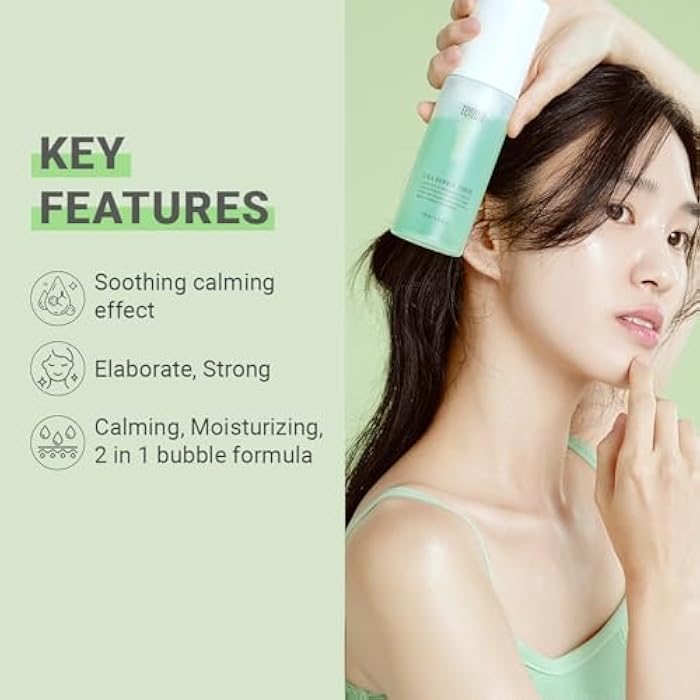 TENZERO CICA Bubble Toner, 4.73 fl oz/140ml, Hydrating & Soothing Centella Toner for Face, Barrier Repair, Korean Bubble Skincare - Image 4