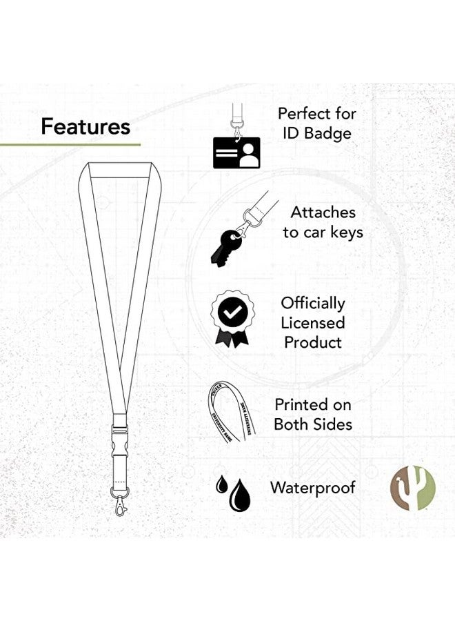 ديزرت كاكتوس حامل شارات هوية للسيارة من جامعة ولاية نيويورك من شركة Suny Cortland Lanyard Red Dragons مع مشبك قابل للفصل (أحمر) - Image 3