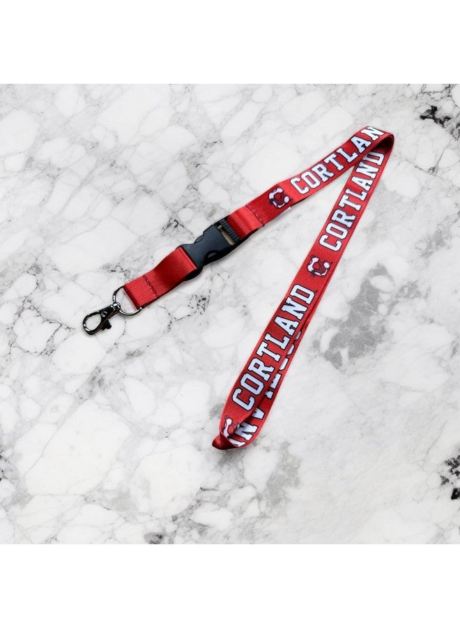 ديزرت كاكتوس حامل شارات هوية للسيارة من جامعة ولاية نيويورك من شركة Suny Cortland Lanyard Red Dragons مع مشبك قابل للفصل (أحمر) - Image 4