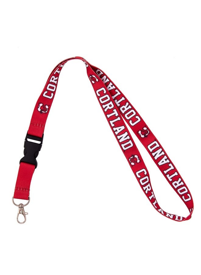 ديزرت كاكتوس حامل شارات هوية للسيارة من جامعة ولاية نيويورك من شركة Suny Cortland Lanyard Red Dragons مع مشبك قابل للفصل (أحمر) - Image 1