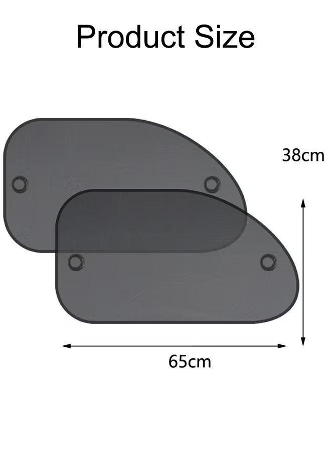 ٢/٤ قطع واقي شمس مظلة نافذة السيارة مظلة زجاج أمامي للسيارة مظلة شبكية للنوافذ مظلة نافذة جانبية خلفية للسيارة مظلة نافذة أمامية للسيارة حماية من الأشعة فوق البنفسجية إكسسوارات السيارات للسيارات والشاحنات والسيارات الرياضية متعددة الاستخدامات - Image 2