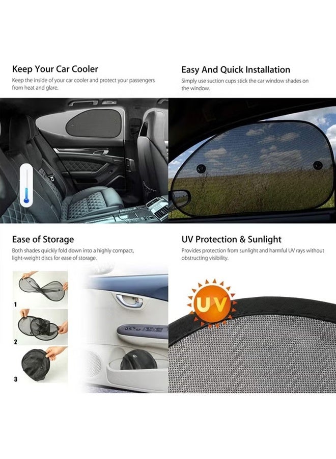٢/٤ قطع واقي شمس مظلة نافذة السيارة مظلة زجاج أمامي للسيارة مظلة شبكية للنوافذ مظلة نافذة جانبية خلفية للسيارة مظلة نافذة أمامية للسيارة حماية من الأشعة فوق البنفسجية إكسسوارات السيارات للسيارات والشاحنات والسيارات الرياضية متعددة الاستخدامات - Image 5