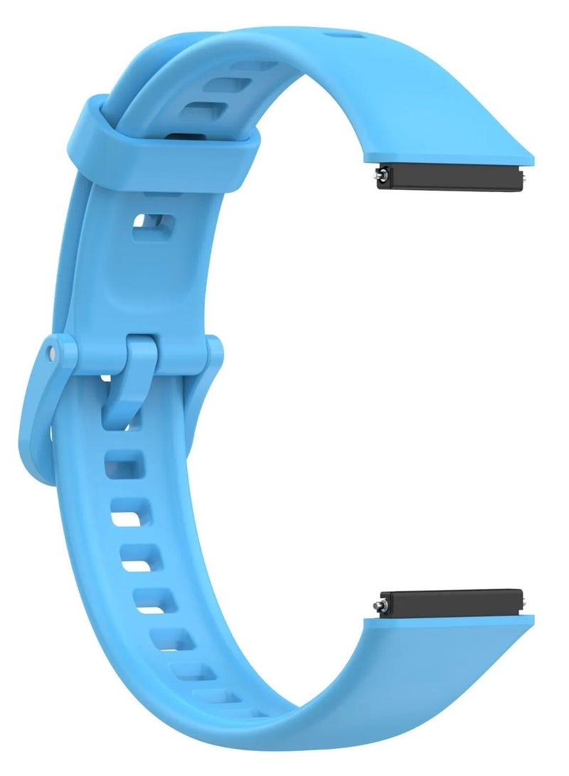 Watch Band For Huawei Band 7 Smartwatch Replacement Sport Bracelet Silicone Strap Sky Blue - Image 4