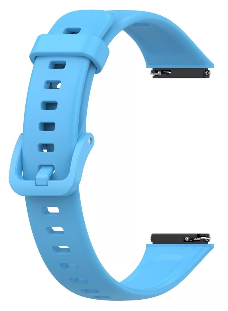 Watch Band For Huawei Band 7 Smartwatch Replacement Sport Bracelet Silicone Strap Sky Blue - Image 2