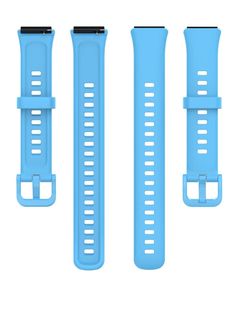 Watch Band For Huawei Band 7 Smartwatch Replacement Sport Bracelet Silicone Strap Sky Blue - Image 3