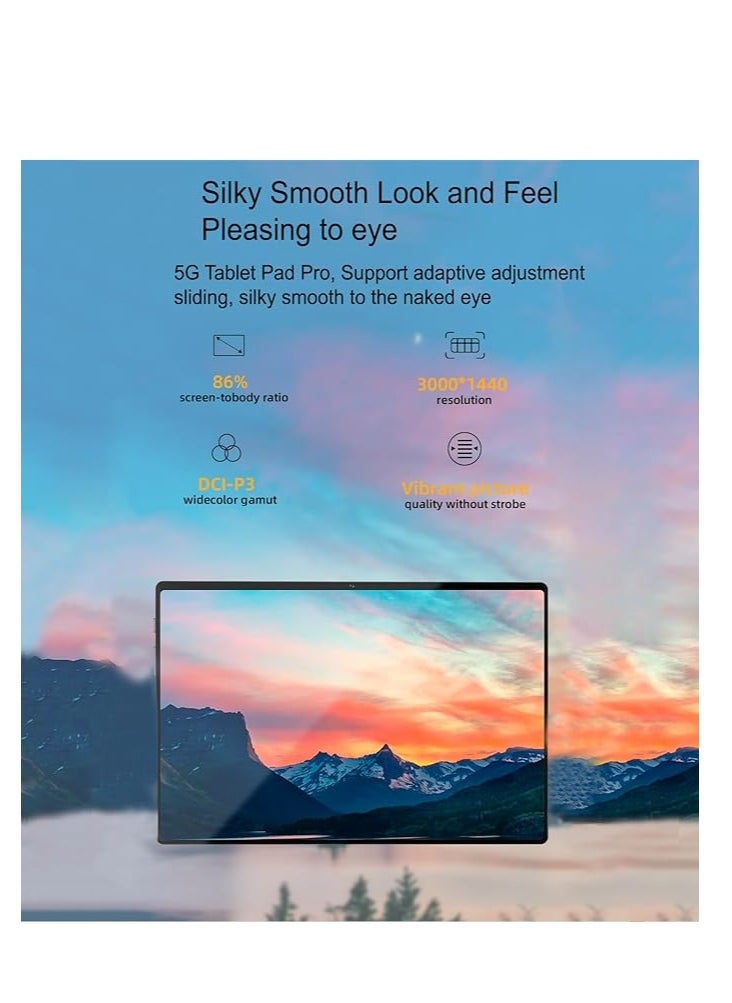 X - Prime - X-Prime A15 Max 10.1" HD Display Android 13 Slim Smart Tablet PC with Keyboard, Mouse, Dual SIM, 5G Network, Wifi Tablet, 8GB RAM 256GB ROM, Dual Camera, Google Meet and Zoom Supported (Grey) - Image 1