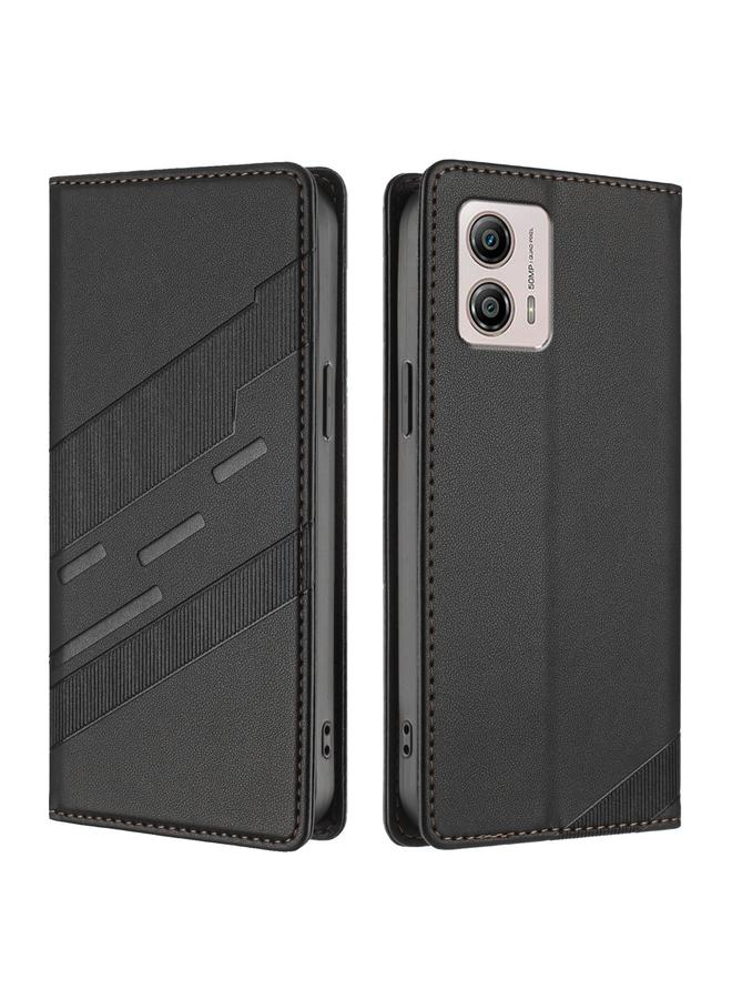 S-TOP Case For Motorola Moto G53 Embossed Multi-functional Wallet Retro Leather Phone Case - Image 2