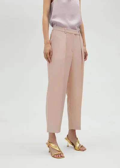 Lola Casademunt Loose-fitting beige-pink trousers