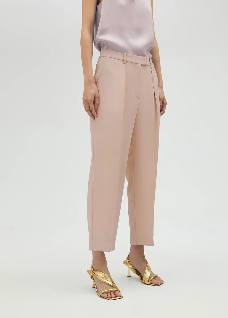 Lola Casademunt Loose-fitting beige-pink trousers