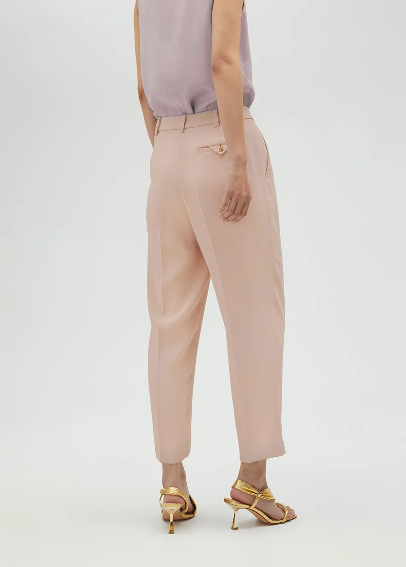 Lola Casademunt Loose-fitting beige-pink trousers