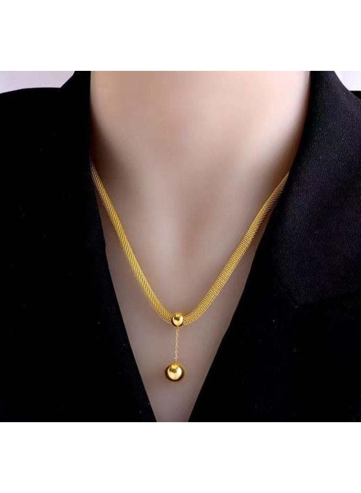 LATEEN 14K Gold Plated  Titanium Steel  Necklace for Women,  Elegant Jewelry for Daily Wear or Gifts - Image 1