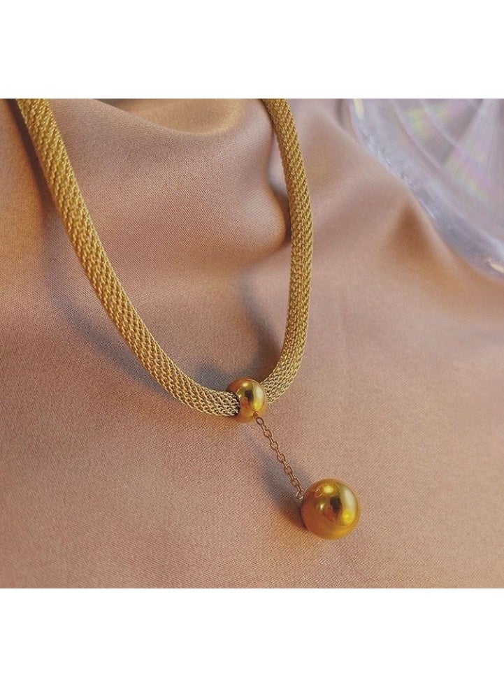 LATEEN 14K Gold Plated  Titanium Steel  Necklace for Women,  Elegant Jewelry for Daily Wear or Gifts - Image 3