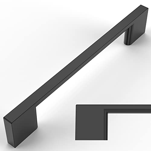 Amerdeco 10 Pack Matte Black Cabinet Pulls 5 Inch(128MM) Hole Centers Kitchen Cabinet Handles Cabinet Hardware Kitchen Handles for Cabinets Cupboard Handles Drawer Pulls ZH0060 - Image 1