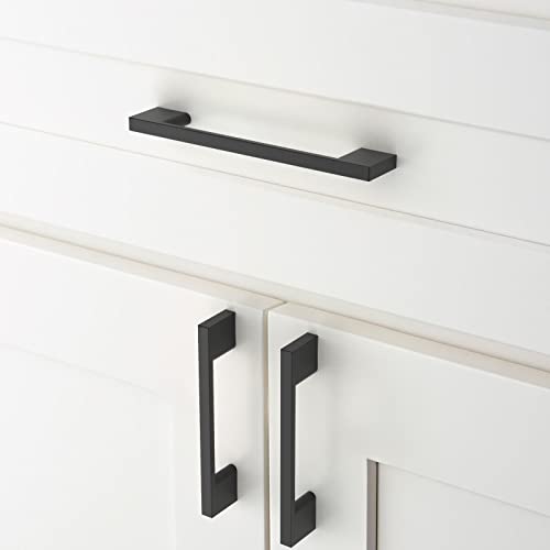 Amerdeco 10 Pack Matte Black Cabinet Pulls 5 Inch(128MM) Hole Centers Kitchen Cabinet Handles Cabinet Hardware Kitchen Handles for Cabinets Cupboard Handles Drawer Pulls ZH0060 - Image 4