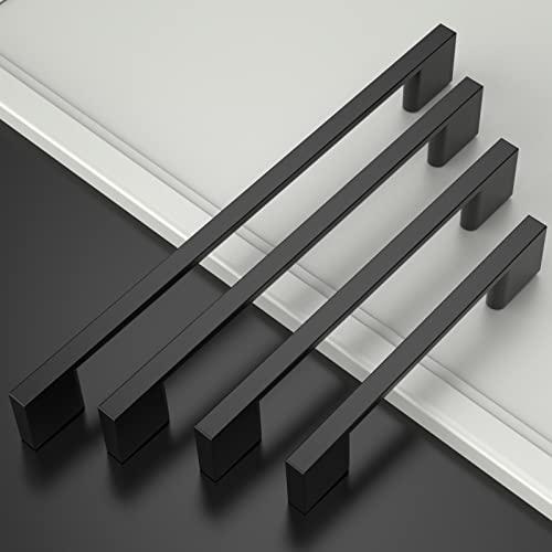 Amerdeco 10 Pack Matte Black Cabinet Pulls 5 Inch(128MM) Hole Centers Kitchen Cabinet Handles Cabinet Hardware Kitchen Handles for Cabinets Cupboard Handles Drawer Pulls ZH0060 - Image 3