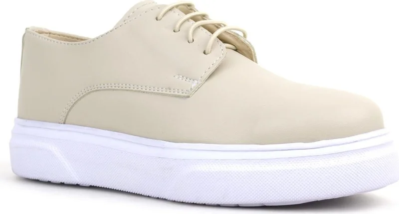 راكربلاس Derby Cream Skin High Sole Kids Classic Shoes