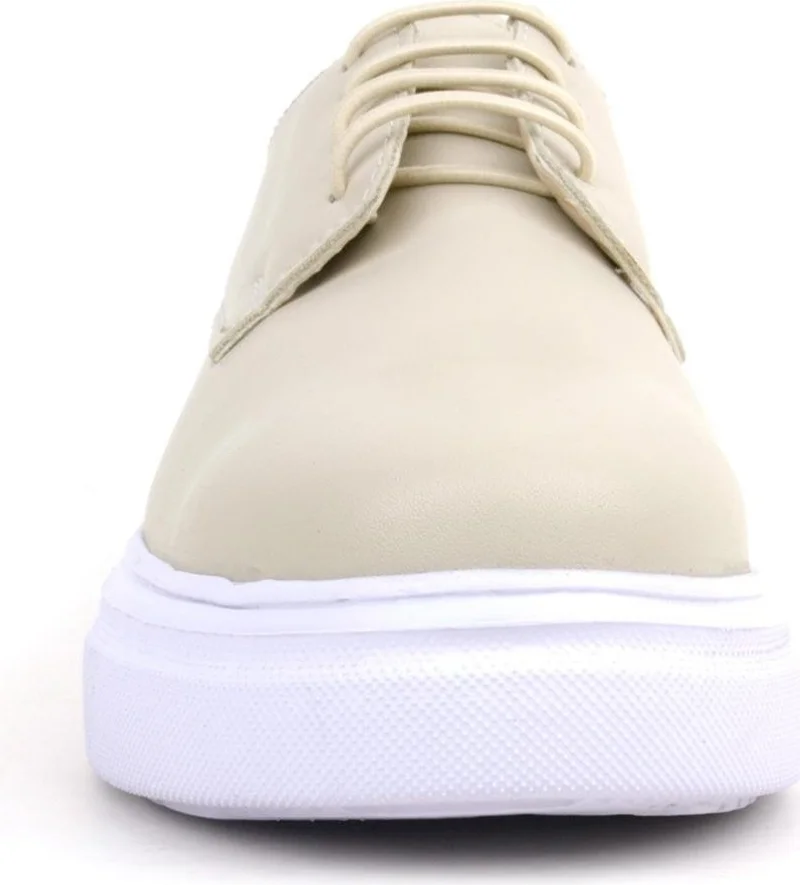 راكربلاس Derby Cream Skin High Sole Kids Classic Shoes