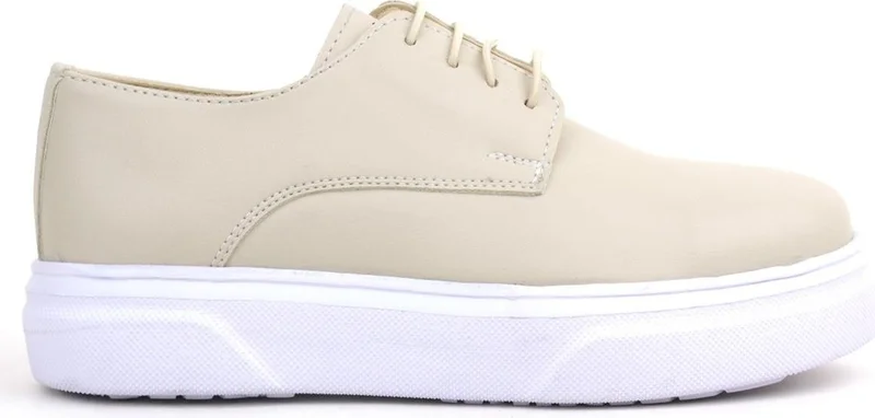 راكربلاس Derby Cream Skin High Sole Kids Classic Shoes