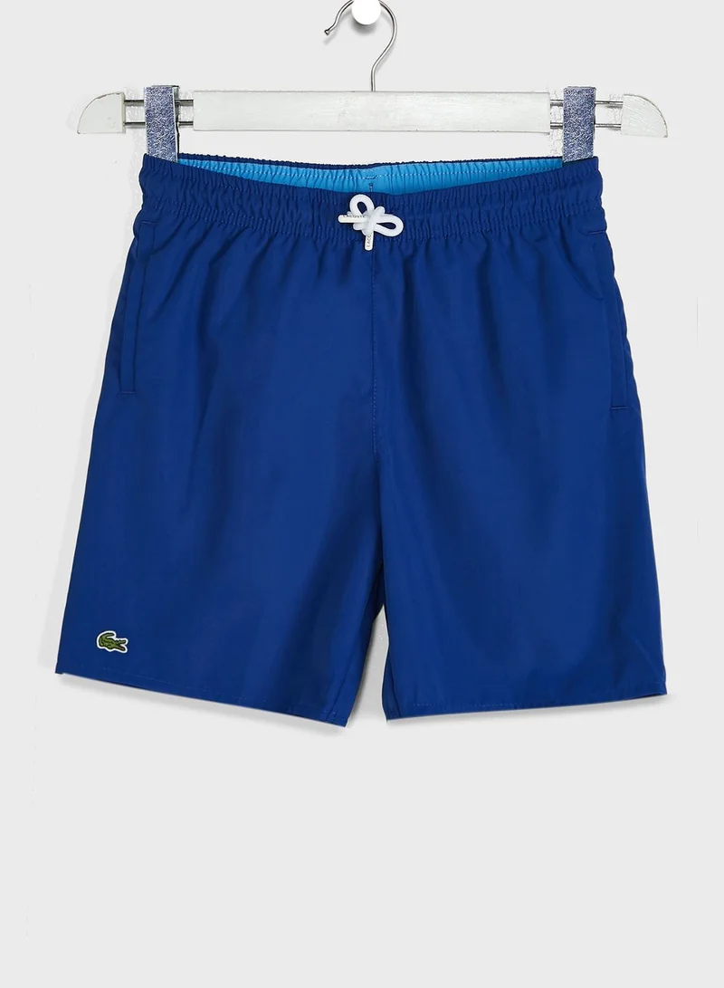 LACOSTE Kids Drawstring Swim Shorts