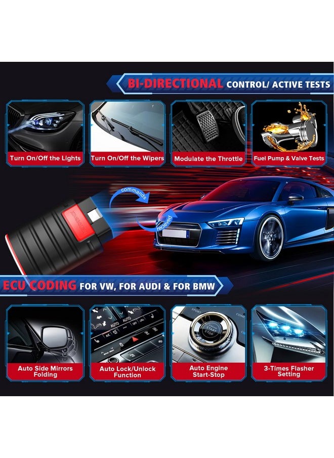 kingbolen KINGBOLEN Ediag All Systems Obd2 Scanner Bluetooth, Bidirectional OBDII Diagnostic Tool with ECU Coding, Active Test, 15+ Reset Functions, TPMS Reset for iPhone & Android, All Software 1 Year Free  - Image 5