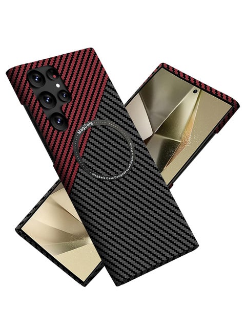 Magnetic Case For Samsung Galaxy S25 Ultra Case Carbon Fiber Texture Ultra-Thin Ultra-Light Anti-Scratch Shock Protection Case
