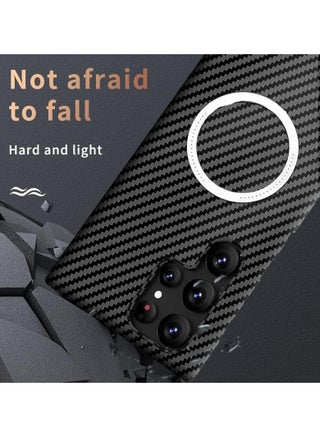 Magnetic Case For Samsung Galaxy S25 Ultra Case Carbon Fiber Texture Ultra-Thin Ultra-Light Anti-Scratch Shock Protection Case - view 4