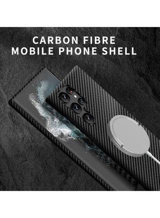 Magnetic Case For Samsung Galaxy S25 Ultra Case Carbon Fiber Texture Ultra-Thin Ultra-Light Anti-Scratch Shock Protection Case - view 2