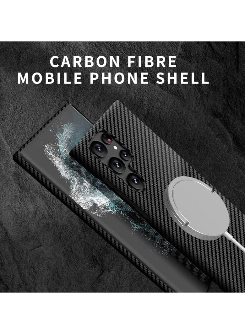 Magnetic Case For Samsung Galaxy S25 Ultra Case Carbon Fiber Texture Ultra-Thin Ultra-Light Anti-Scratch Shock Protection Case  - Image 2