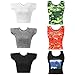 Bencailor 6 Pcs Doll Clothes for 118 Inch Doll Clothing Outfit Accessories Winter Coat Tops Swimwear T Shirt Dress Outfit Birthday GiftCool StyleCamouflage Color - Image 3