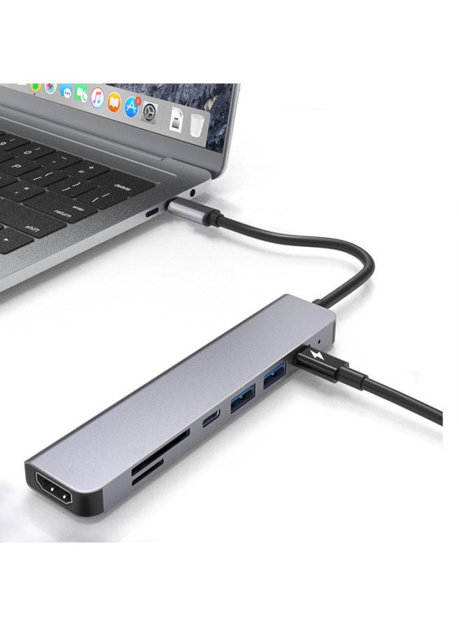 Typec Seven-in-one Docking Station Multifunction Mobile Phone Laptop Usbchub Hd Hdmi4k Hub-Color:1092 Five-in-one  - Image 2