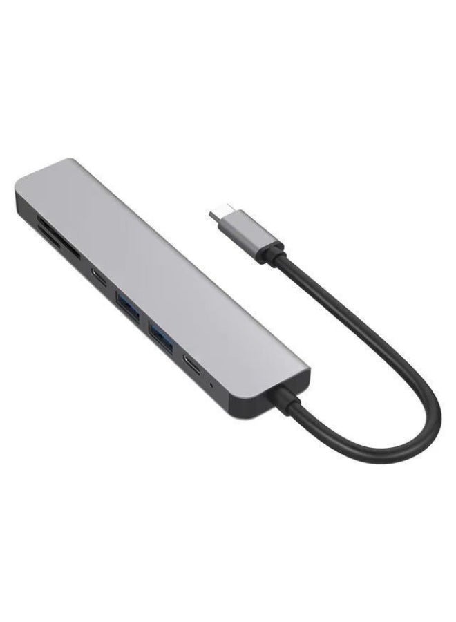 Typec Seven-in-one Docking Station Multifunction Mobile Phone Laptop Usbchub Hd Hdmi4k Hub-Color:1092 Five-in-one  - Image 3