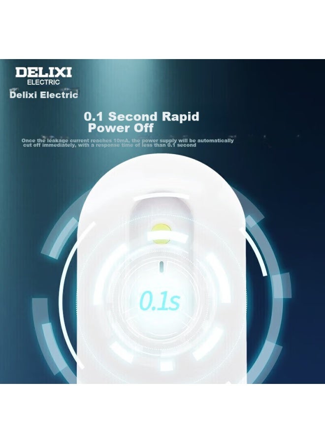 Delixi Leakage Protection Plug For Water Heater And Air Conditioner, High-power Wiring Anti-leakage Plug, Leakage Protection Plug, 16a, Plug And Play - Image 1