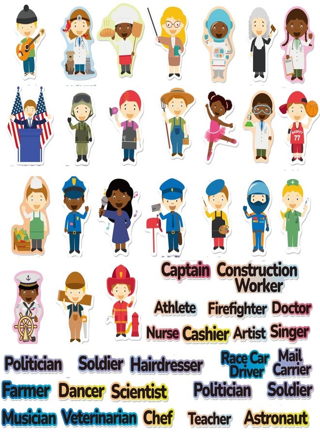 CHEFAN Toddler Flannel Stories - Precut Felt Figures, Small Community Helpers for Early Education, Kindergarten, Homeschool - Image 1