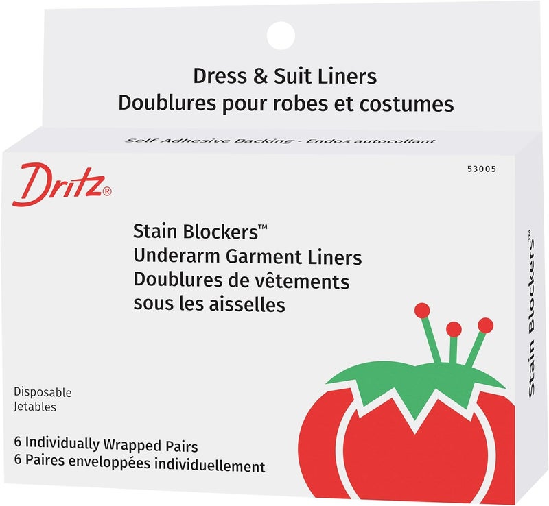 Dritz Dress and Suit Underarm Liners Stain Blocker 12 Count White - Image 1