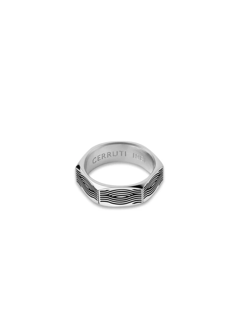 CERRUTI 1881 Comb Silver Finger Ring For Men 62