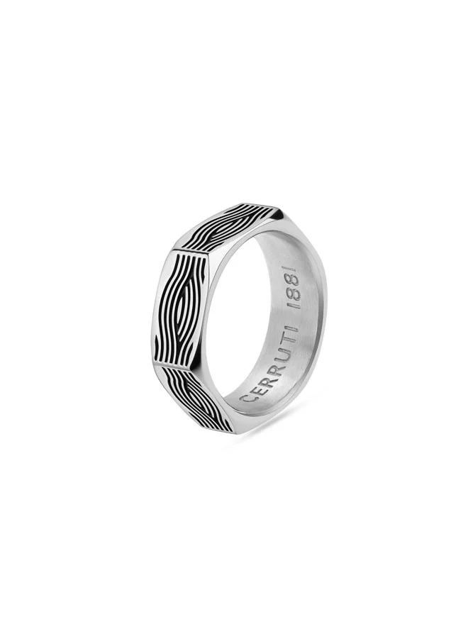 CERRUTI 1881 Comb Silver Finger Ring For Men 62