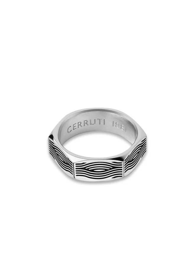 CERRUTI 1881 Comb Silver Finger Ring For Men 62