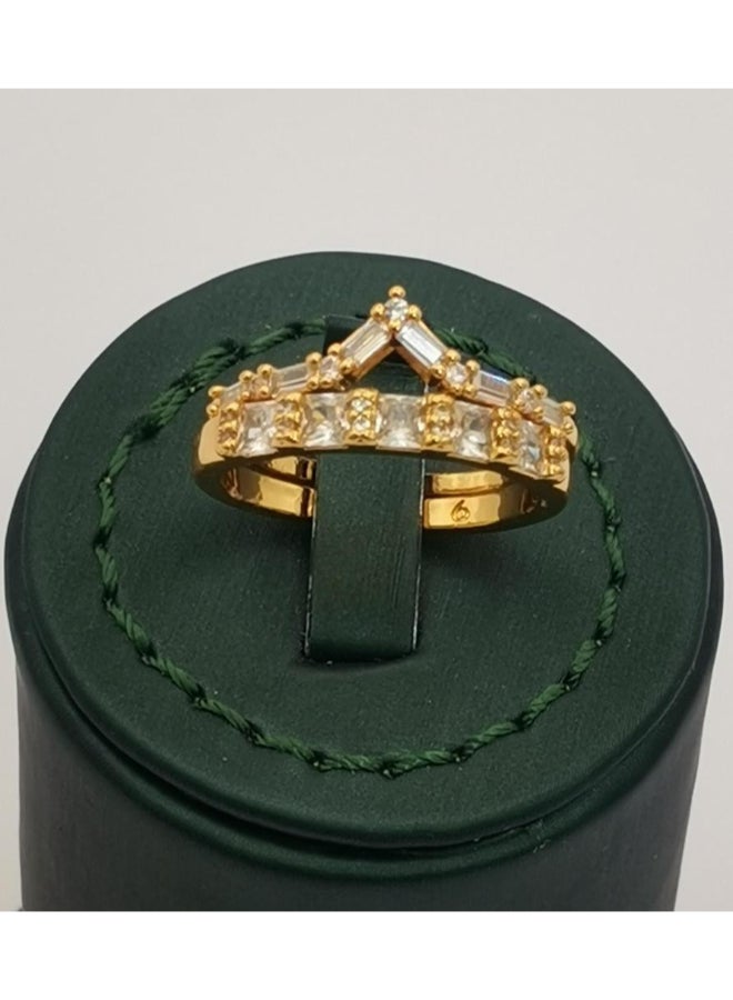 Gold Plated Ring with Elegant Design and Modern Touch for All Occasions - Image 1