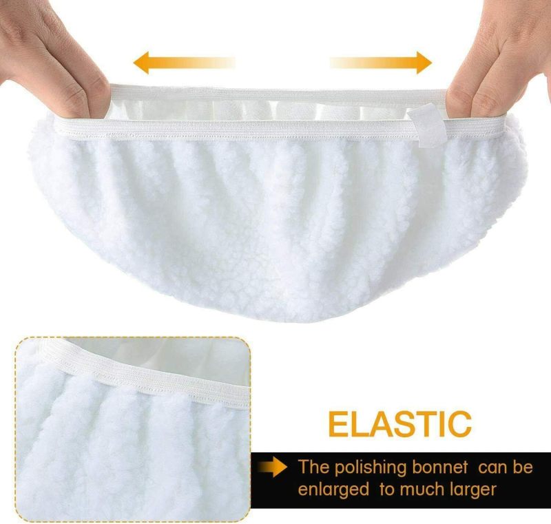 10-inch Polishing Pad 5-Pack White Gentle Fiber - Even Wax Distribution for Smooth Buffing Finish for Auto Detailing - Image 5