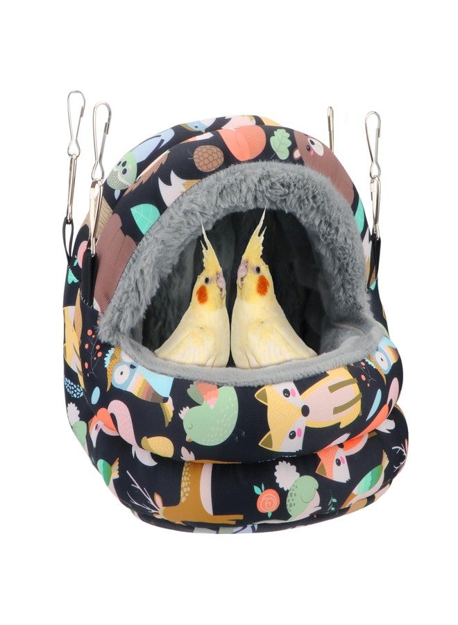 Reshiho Bird Nest House Winter Warm Bird Bed Hanging Hammock Snuggle Hut for Parakeets Budgies Cockatiels Conures Quaker Parrot (Medium, Black) - Image 1