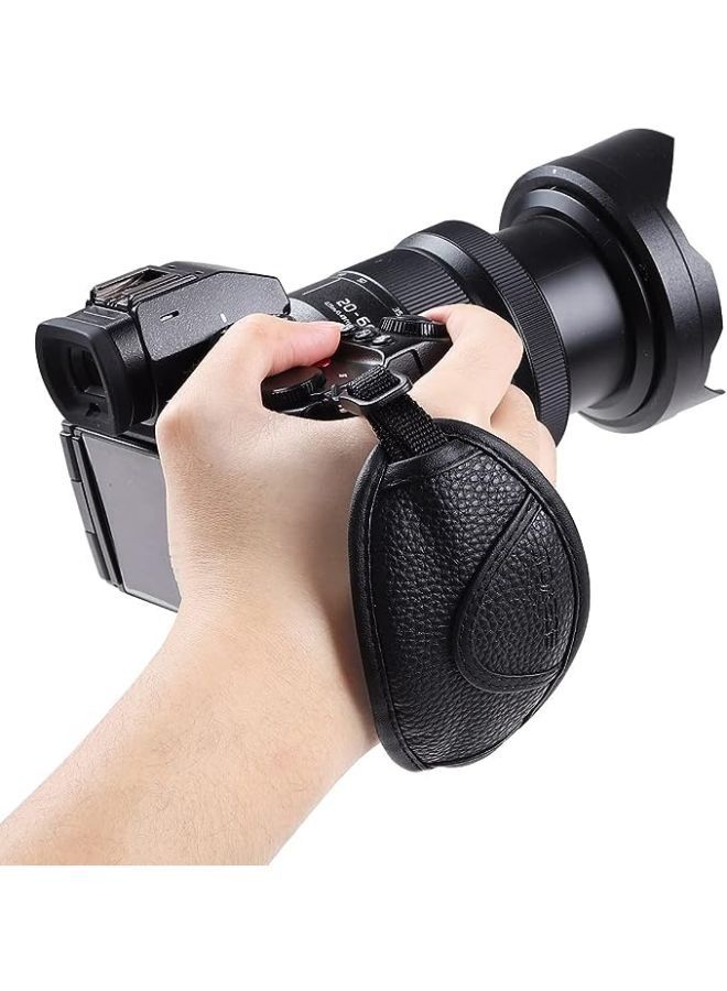 Leather Hand Grip Wrist Strap Adjustable Suitable for Canon EOS - Image 1