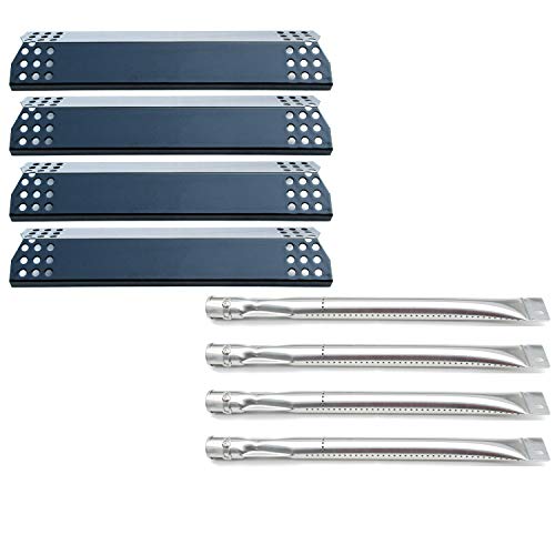 Direct store Parts Kit DG142 Replacement 14 5/8 inch burner for Sunbeam,Nexgrill,Grill Master 720-0697 Gas Grill Burners,Heat Plates (Stainless Steel Burner + Porcelain Steel Heat Plate) - Image 1