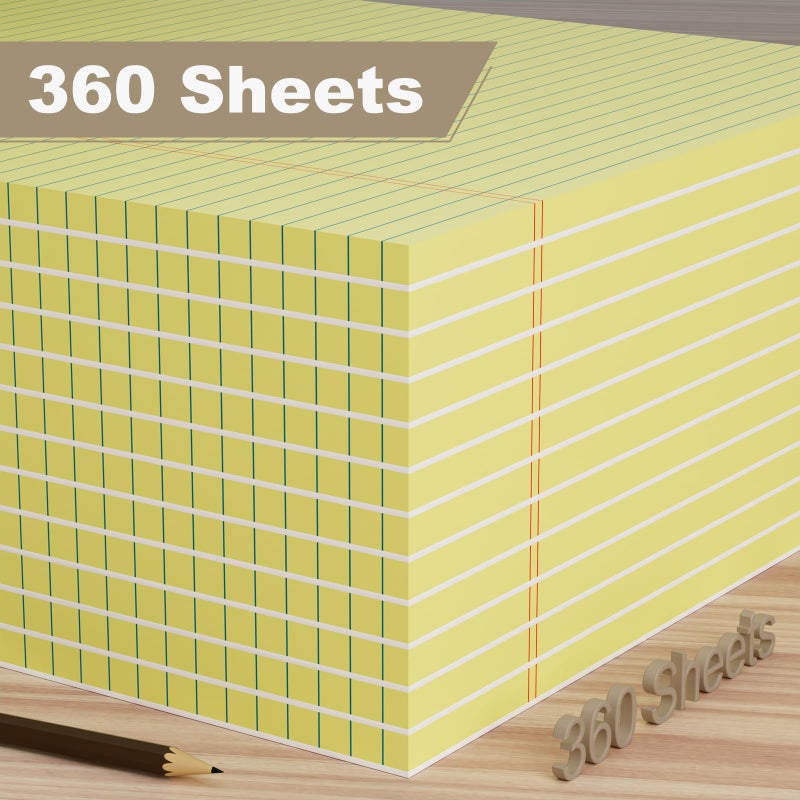 AILZFEI 12 Pack Yellow Legal Pads 8.5 x 11.75 College Ruled Yellow Note Pad Narrow Ruled 30 Sheets Notepads Perforated Writing Pad Clear Print 8x11 Legal Pads Pads of Paper - Image 3