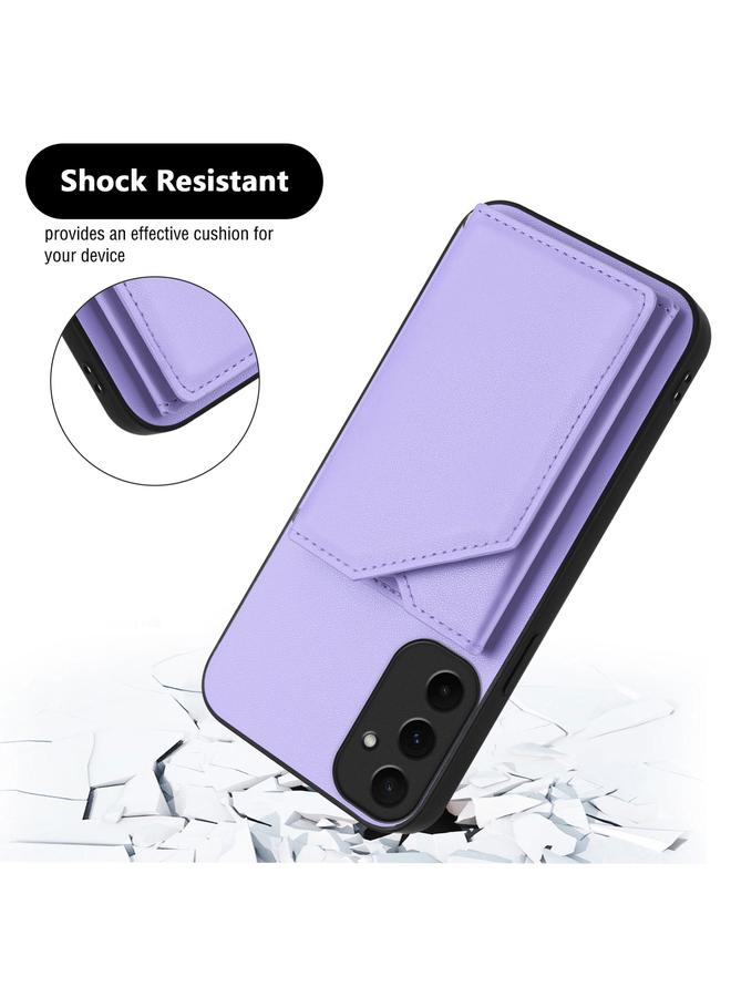 S-TOP Case For Samsung Galaxy A55 5G Skin Feel Four Card Slots Phone Case with Wrist Strap - Image 3