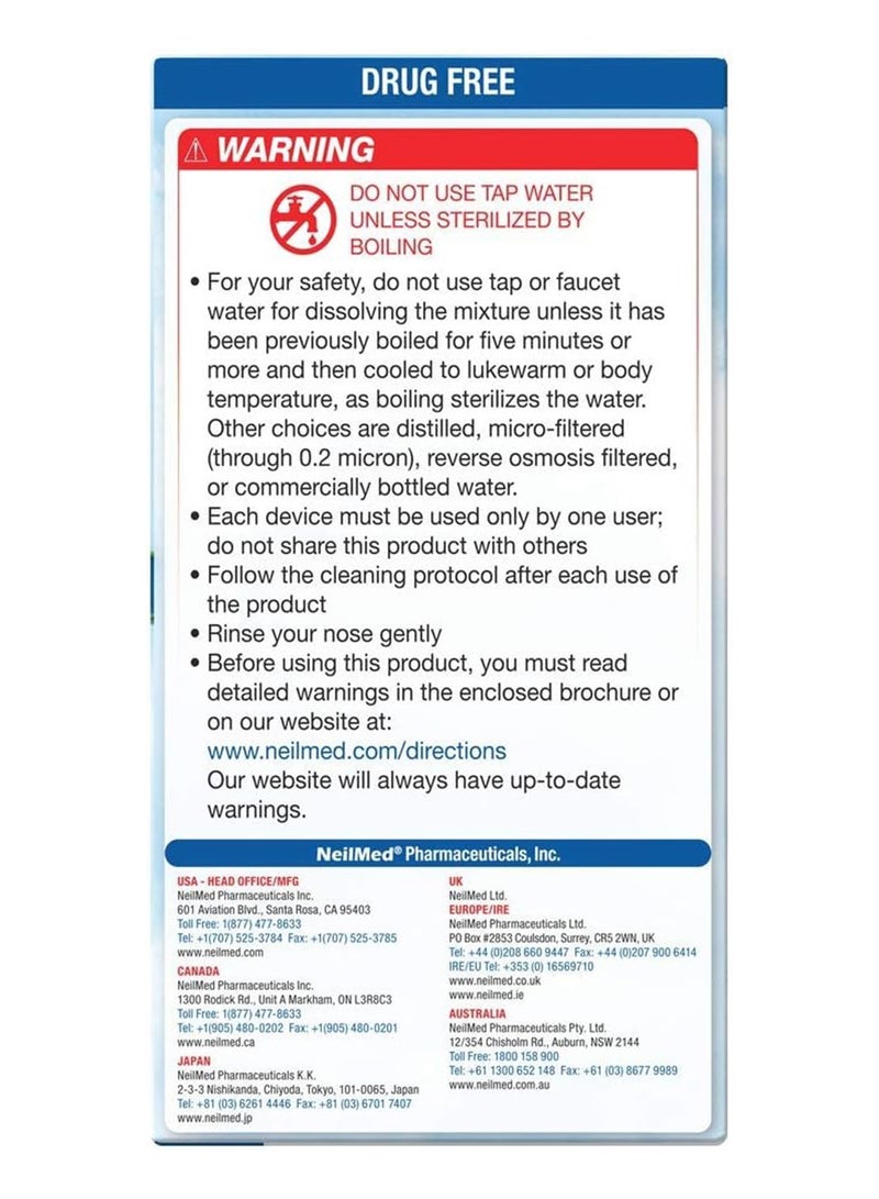NeilMed Sinugator Cordless Pulsating Nasal Wash Kit Dual-Speed Irrigator With 30 Premixed Saline Packets And Batteries Soothing  - Image 4