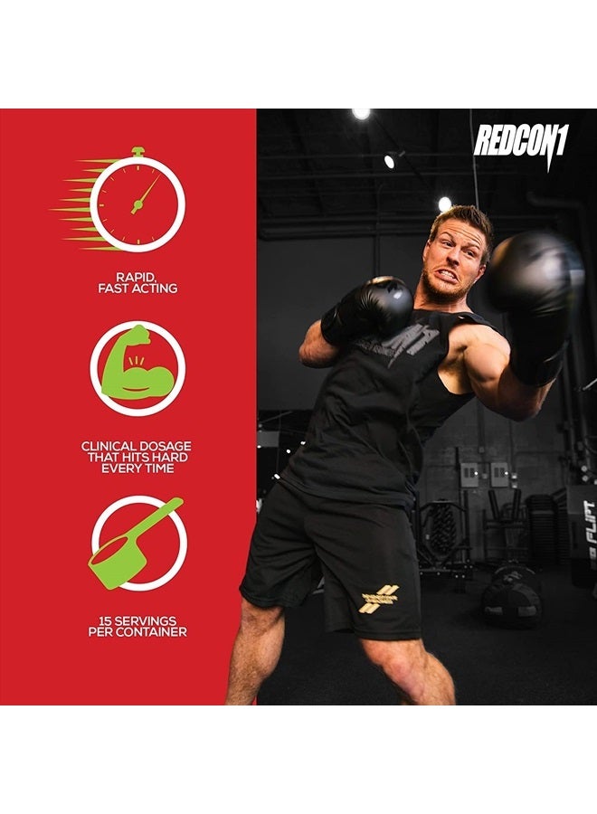 REDCON1 مسحوق ما قبل التمرين توتال وور - تعزيز التحمل، اليقظة، زيادة ضخ السيترولين ماليت وبيتا ألانين - سريع المفعول، يحتوي على الكافيين، ما قبل التمرين للرجال والنساء (داكن الجليد، 15 حصة) - Image 3