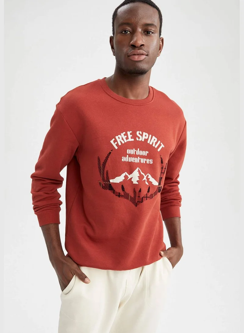 DeFacto Relax Fit Long Sleeve Knitted Sweatshirt